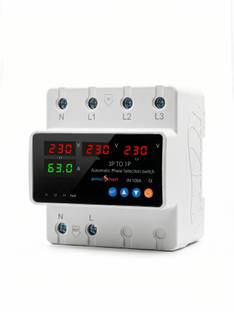 amiciSmart Intelligent 3 Phase to 1 Phase Selector/Changeover Switch with Under Voltage Protection