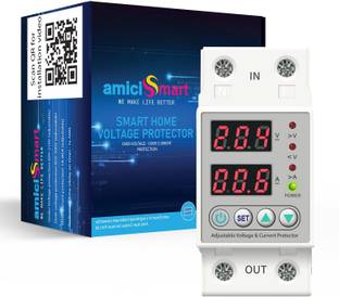 amiciSmart Automatic Over/Under Voltage (Adjustable Setting) Protection with Auto Re-Connect LED Displ...