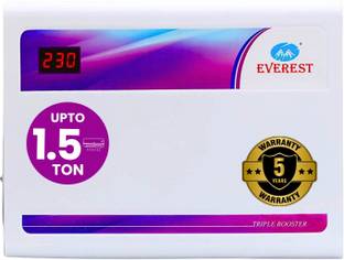EVEREST 4 KVA Triple Booster Wall Mountable Upto 1.5 Ton AC Stabilizer Voltage Stabilizer (Working Range : 90 V to 300 V)
