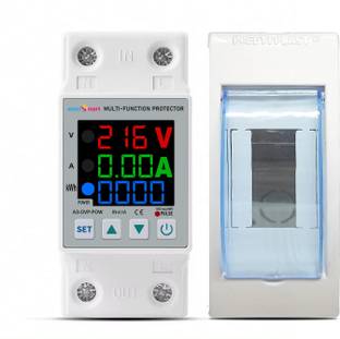 amiciSmart 63A 230V Digital Energy Meter with Over/Under Voltage, Over Current/Load Protection and Mou...