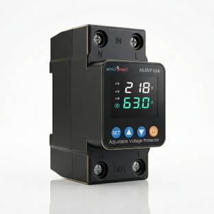 amiciSmart Automatic Voltage & Overload Protector with Auto Reconnect 63A Voltage Protection