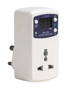 ELEQUA 6 Ampere Digital High, Low Voltage Cutoff/Protector(Adjustable setting) Plug Socket & Surge Pro...
