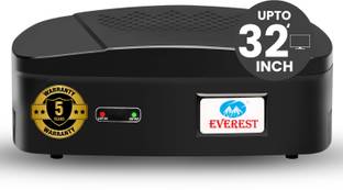 EVEREST ENT 30 N ABS Body TV Voltage Stabilizer for 32 Inches LED TV + Home Theater + SetTop Box (Working Range : 90 V to 290 V)