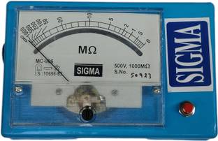 SIGMA Insulation Tester (Megger) Battery Operated 500V/1000M or 1000V/1000M Analog Voltage Tester