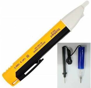 Inditrust new 1pc Continuity Tester With 1pc Voltage Tester Battery to check All Cables Analog Voltage Tester