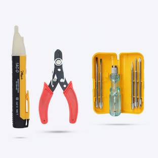 Hillgrove HGCM432M1 Non Contact Voltage Tester with 5in1 Screwdriver Kit and Wire Cutter Analog Voltage Tester