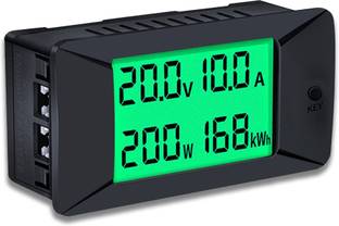amiciSense DC Energy Meter, 300A Bi-direction Power Meter with Built-In Shunt Digital Voltage Tester