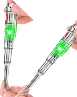 SATYWALI LED Light Screwdriver Tester Pen Analog Voltage Tester