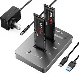 Acasis 10Gbps USBC to NVME Offline Clone Dual-Bay External Duplicator for M.2 SSDs Voltmeter