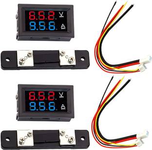 shockley DC 100V 50A Voltamp Voltmeter ampere Shunt Voltage Current Meter 0.56" (2 pc) Voltmeter