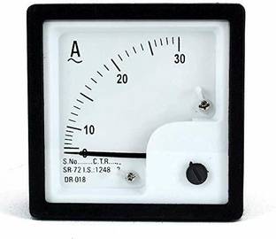 ERHIndia 72mm Ampere Meter 0-30A Analog Ampere Meter Square Type Voltmeter