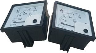 rc electric india Analog Volt and Ampear meter 30A and 300v (72×72) Voltmeter