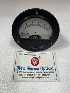 NEW VERMA Voltmeter Round shape Black 0-15V Round DC Voltmeter