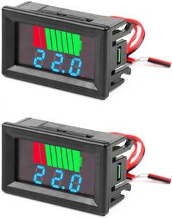 shockley Battery Voltage Indicator 12V 24V 36V 48V 60V 72V 0.56" LED Voltmeter (2 Piece) Voltmeter