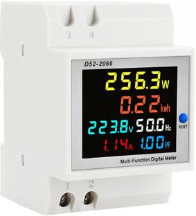 SSUCA Energy Meter 6 in 1, 40-300V AC 100A Watt Meter Ampere Voltage Monitoring Device Voltmeter