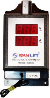 SKYLET Single Phase AC Digital Volt+Ampere Meter (100Amp) Voltmeter