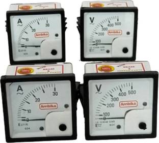 Ambika Sales 72mm Ambika 2 set Amp Meter & Voltmeter