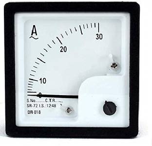 ERHIndia 72mm Ampere Meter 0-30A Full Range,Electrical testing and troubleshooting Voltmeter