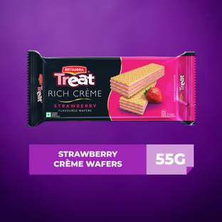 BRITANNIA Treat Rich Creme Strawberry Wafers