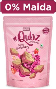 UNIBIC Qubz Strawberry 0% Maida Wafers