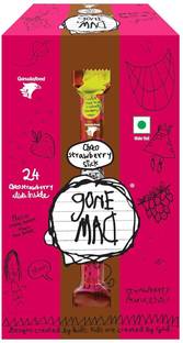 Gone Mad Premium Strawberry-Filled Wafer Sticks – 24 Sticks Crispy, Creamy Snack Wafer Rolls