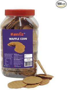 KONFIZ Waffle Coin | Crunchy Waffle Coins | Healthy Snacks Waffles