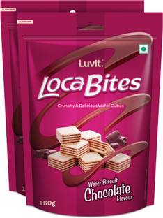 LuvIt Loca Bites Wafer Cubes | Crunchy & Delicious Treat | Perfect Anytime Snack | Wafers