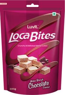 LuvIt Loca Bites Wafer Cubes | Crunchy & Delicious Treat | Perfect Anytime Snack | Wafers
