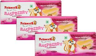 Pickwick Raspberry flavored wafer biscuits Combo Pack - (120gm ×3) Wafers