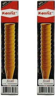 KONFIZ Ice Cream Cones/ Wafer Cones/ Rolled Sugar Cone/ Waffle Cones/ (pack of 24 pcs) Wafers