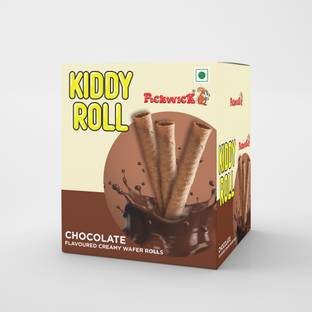 Pickwick Kiddy Roll, Chocolate Flavoured Wafer Roll - Combi Pack 240g (10g x 24pcs) Wafer Rolls