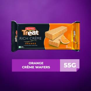 BRITANNIA Treat Rich Creme Orange Wafers