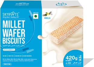 SKYROOTS Millet Wafer Biscuits Vanilla Wafers