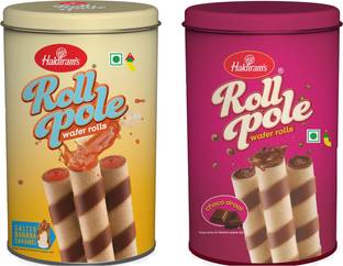 Haldiram's Wafer Rolls Pole Rolls Combo 150 g X 2 Tin Wafer Rolls