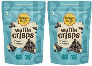 The Belgian Waffle Co Cookie N Cream Waffle Crisps Wafers
