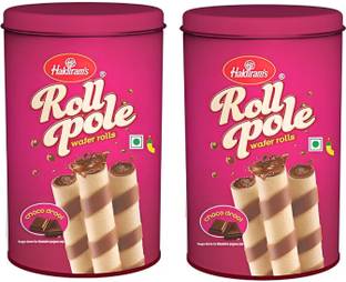 Haldiram's Roll Pole Choco Drool 150g x 2 | Chocolate Wafer Roll Sticks | Rich and Creamy Wafer Rolls