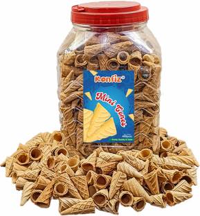 KONFIZ Mini Cones-400pcs perfect for making Homemade Chocolates & Small Icecream Cones Wafers