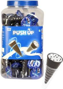 HUGS Push up the Cone Cookies & Cream Wafer Cones | Tasty Snacks (63 pcs) Wafers