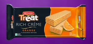 BRITANNIA Treat Rich Creme Orange Wafers
