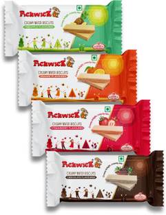 Pickwick Assorted pack of Chocolate,Orange,Pineapple,Strawberry Flavoured Wafer Biscuits Wafers