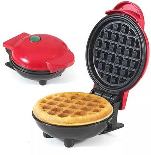 SHRIVASTRA Mini Waffle Maker 4Inch-350Watt Non-Stick Electric Iron Machine Red Waffle Maker Waffle Maker