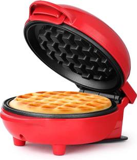 MICRO BELIEVE Portable Electric Non-Stick Waffle Iron , Round Waffle Maker Grill Machine Waffle Maker