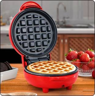 JIYA ENTERPRISE 3 in 1 Electric Waffle Iron with Non-Stick, Dual Side Plate, Pancake Maker Waffle Maker