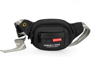 Worldstar fluffy black waist bag Fanny Pack for Travel Bags Hiking Trekking