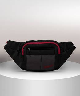 F Gear Lattitude Black Grey Red Adjustable Strap Waist Bag
