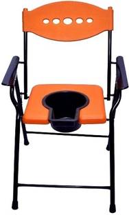 SVS SURGICAL Orange design Commode Chair Commode Chair (Orange, Black) Commode Shower Chair