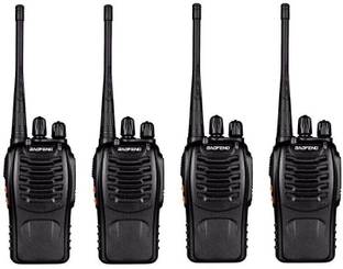 Baofeng BF-888S (Pack OF-4) Without Earphone BF-666S 5W 16-Channel 400-470MHz Handheld Walkie Talkie / Interphone - Black 4 psc Walkie Talkie