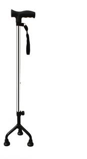 MONOLIZE Surgical 3 Leg Black Base Height Adjustable With Extra Hand Support Walking Stick