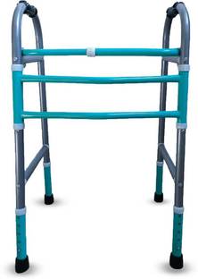 TRIVES Height Adjustable Foldable Walker for Men Women Adults Patients Disabled Old Age Walking Stick