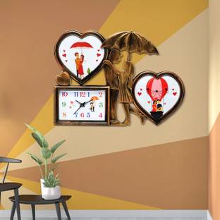 Attractionz Analog 29 cm X 40 cm Wall Clock